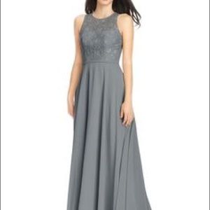 Azazie Bridesmaids Dress (Frederica) in Steel Grey